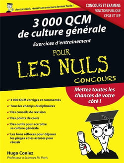 3000 QCM de culture générale - exercices d'entraînement pour les nuls - concours