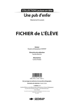 Une pub d'enfer - fichier de l'élève