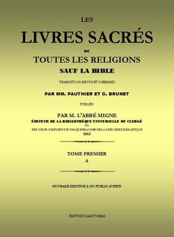 Les livres sacrés de toutes les religions sauf la Bible t.1/A