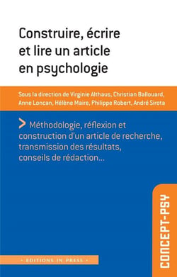 Construire, écrire et lire un article en psychologie
