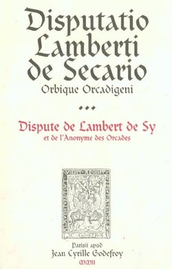 Disputatio Lamberti De Secario