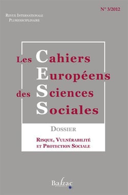 Les cahiers europeens des sciences sociales n.3 - risque, vulnérabilité et protection sociale