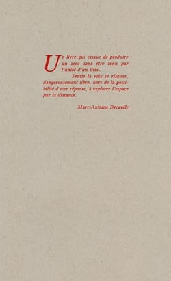[sans l'unité d'un titre]