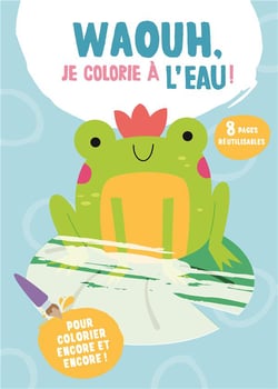 La grenouille je colorie a l'eau