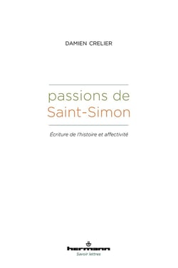 Passions de Saint-Simon : Écriture de l'histoire et affectivité