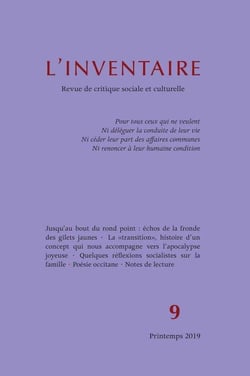 L'inventaire n.9 : printemps 2019