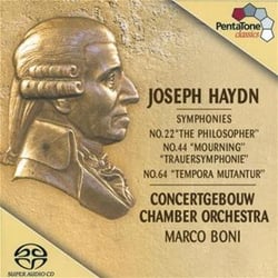 Symphonies N°44 "Trauersymphonie", N°22 "Der Philosoph", N°64 "Tempora Mutantur"