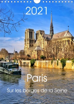 Paris sur les berges de la seine (calendrier mural 2021 din a4 vertical) - le calendrier "paris, sur