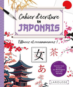 Cahier d'écriture en japonais - Effacez et recommencez !