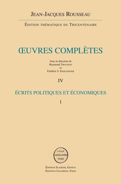 Oeuvres complètes t.4 - écrits politiques et économiques t.1