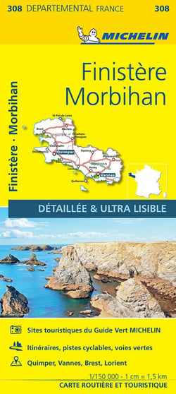 Cartes départementales n.308 : Finistère, Morbihan
