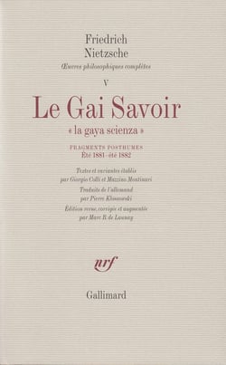 Le gai savoir - fragments posthumes (ete 1881 ete 1882)
