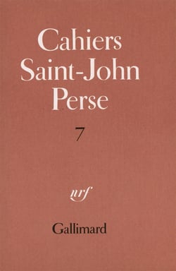 Cahiers Saint John Perse t.7