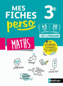 Mes fiches perso : mathématiques - 3e (édition 2019)