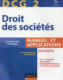 Dcg 2 - droit des sociétés (édition 2015/2016)