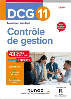 DCG 11 : Contrôle de gestion - Fiches de révision (édition 2024/2025)