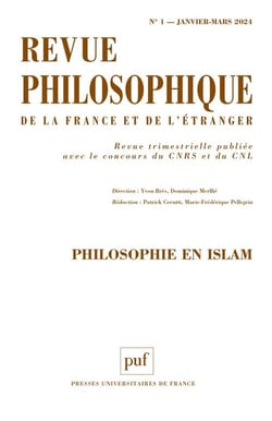 Revue philosophique de la France et de l'étranger n.149 : Philosophie en islam (édition 2024)