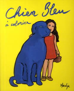 chien bleu a colorier