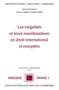 Les inégalités et leurs manifestations en droit international et européen : actes de la journée d'étude du 3 juin 2021