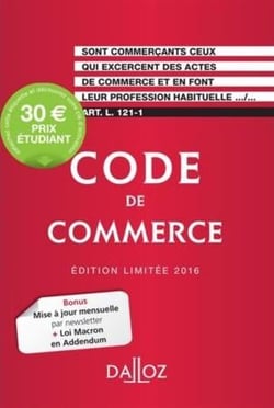 Code de commerce (édition 2016) - édition limitée