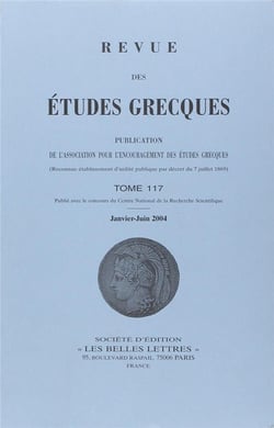 Revue des etudes grecques n.117