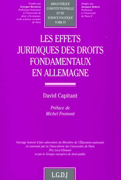 Les effets juridiques des droits fondamentaux en allemagne - vol87
