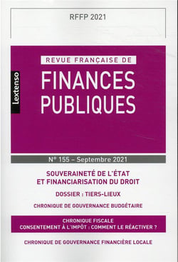Revue française de finances publiques n.155 : souveraineté de l'Etat et financiarisation du droit