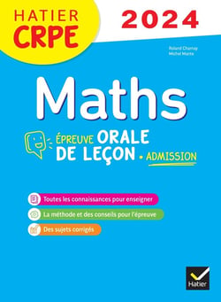 Mathématiques - CRPE - épreuve orale d'admission