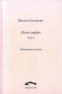 Oeuvres complètes de Nicolas Chamfort t.2