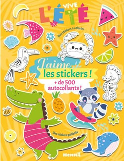 J'aime les stickers - Vive l'été ! - + de 600 autocollants ! Des stickers pailletés, des sickers à colorier