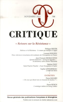 Revue Critique n.798 : retours sur la Résistance
