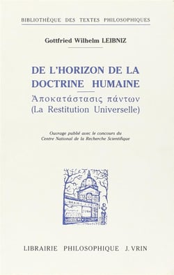 De l'horizon de la doctrine humaine - la restitution universelle