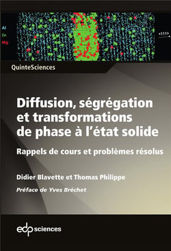Diffusion, ségrégation et transformations de phase à l'état solide - rappels de cours et problèmes résolus