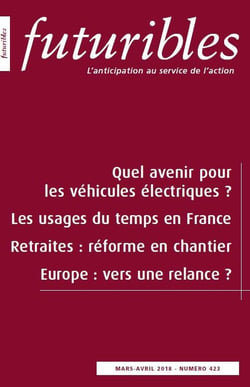 Futuribles 423, mars-avril 2018.  Quel avenir pour les véhicules électriques ? : Les usages du temps en France