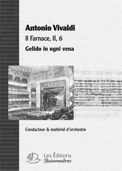 Gelido in ogni vena (farnace), air d'opera de Vivaldi - partition matériel d'orchestre