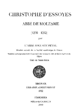 Christophe d'essoyes, abbé de molesme