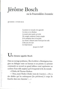 Jérôme Bosch : ou la fourmilière éventrée