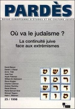 Revue Pardès Tome 25 : où va le judaïsme ?
