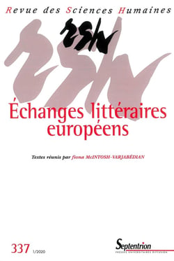Revue des Sciences Humaines n.337 : /janvier-mars 2020 - histoire de la littérature européenne