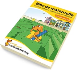 Bloc d'activités préscolaires à partir de 5 ans pour garçons et filles, livre garcon 4 ans : Pensée logique, devinettes et casse-tête pour apprendre a ecrire, livre enfant 4 ans