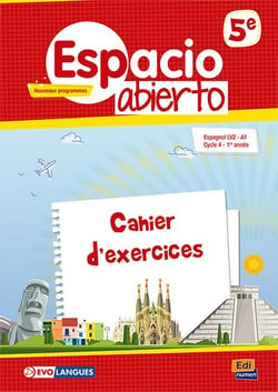 Espacio abierto : espagnol - 5e - libro de ejercicios