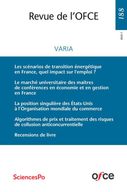 Revue de l'OFCE N° 188 (2025/1) : VARIA