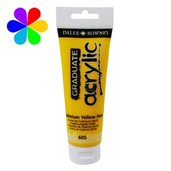 Tube couleur acrylique Daler Rowney 120ml jaune cadmium
