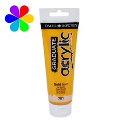Tube couleur acrylique Daler Rowney 120ml jaune d'or