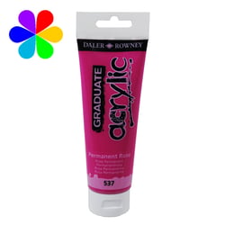 Tube couleur acrylique Daler Rowney 120ml rose permanent