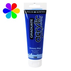 Tube 120 mL de peinture acrylique Daler-Rowney Graduate  - Bleu primaire
