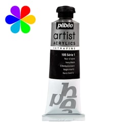 Acrylique extra-fine Pébéo 37 ml S1 105 Noir D'Ivoire