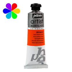 Acrylique extra-fine Pébéo 37 ml S2 255 Jaune Hansa Orange