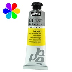 Acrylique extra-fine Pébéo 37 ml S3 304 Jaune Cadmium Citron