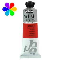 Acrylique extra-fine Pébéo 37 ml S3 307 Rouge Vermillon
